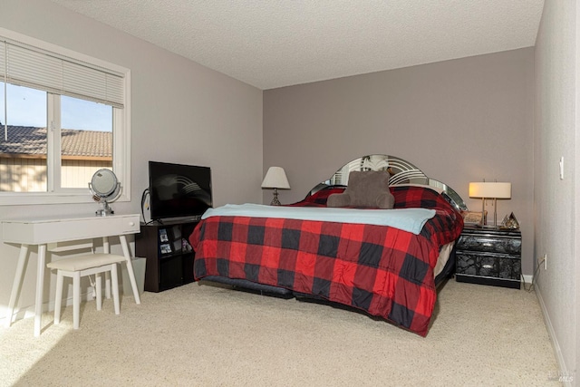 bedroom featuring a textured ceiling