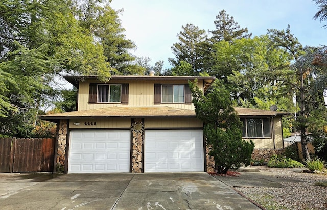 view of front of home featuring a garage