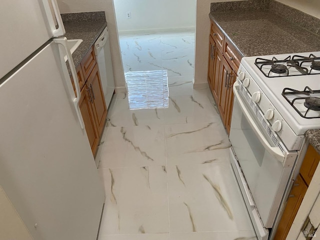 kitchen featuring white appliances