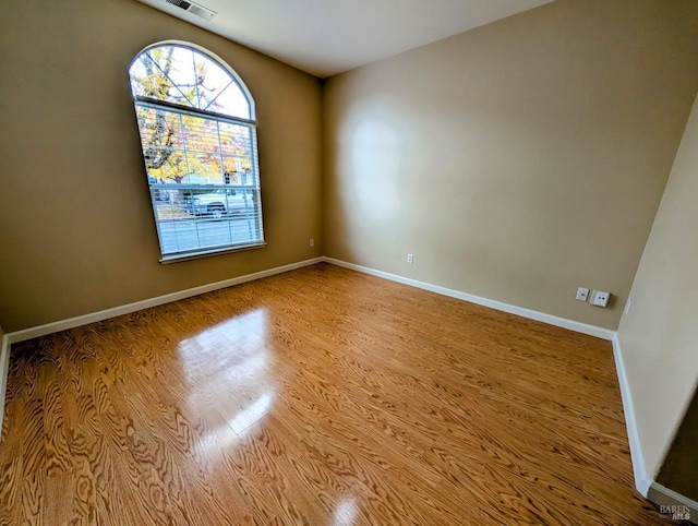 empty room featuring light hardwood / wood-style flooring