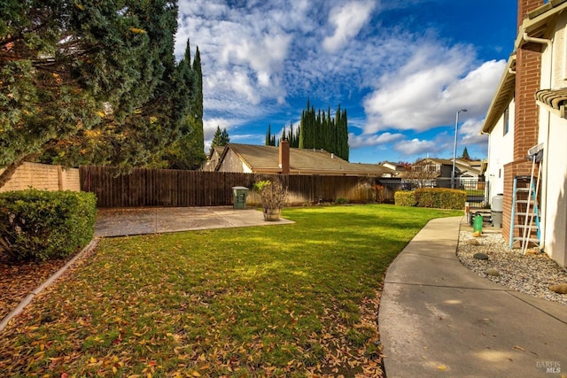 view of yard featuring a patio