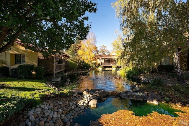 view of water feature