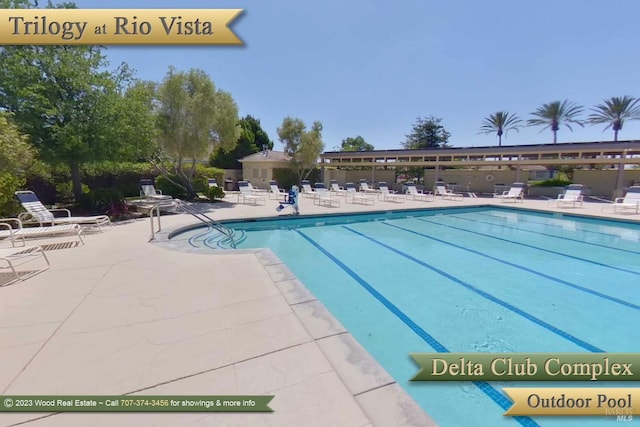 view of pool with a patio