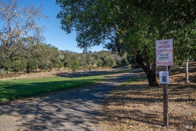 view of road