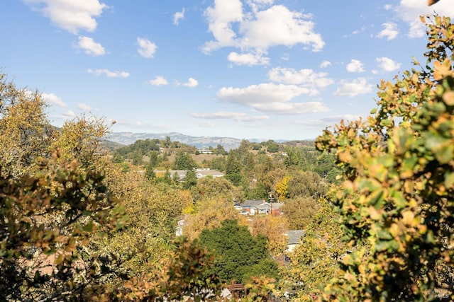 exterior space with a mountain view