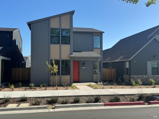 9005 Camino Colegio Rd, Rohnert Park, CA 94928 - contemporary home featuring fence and a shingled roof