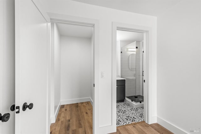 interior space featuring hardwood / wood-style floors