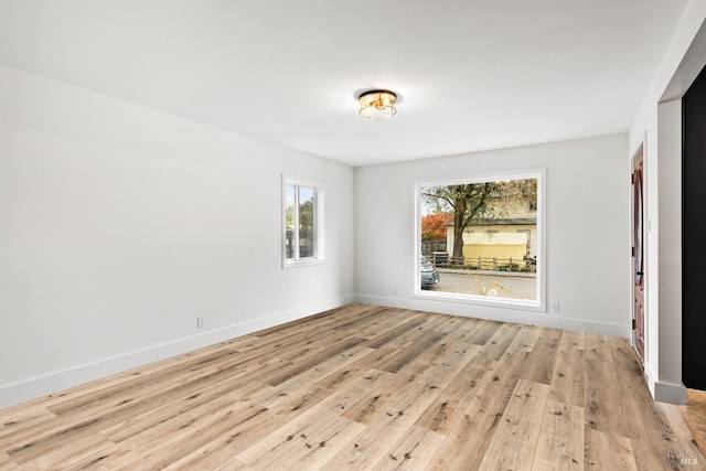 empty room featuring light hardwood / wood-style flooring