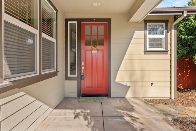 view of doorway to property