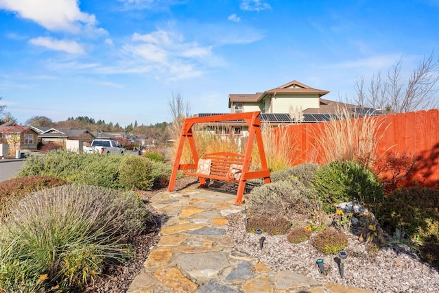 view of patio with fence