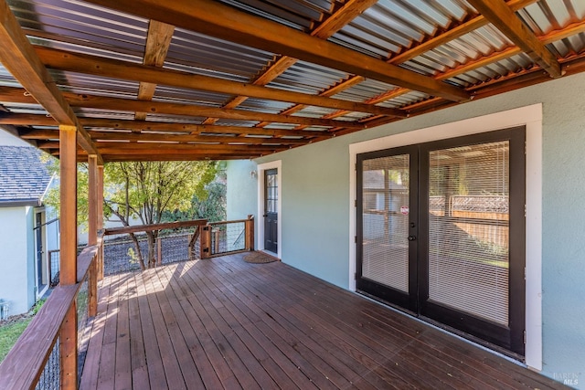 view of wooden terrace