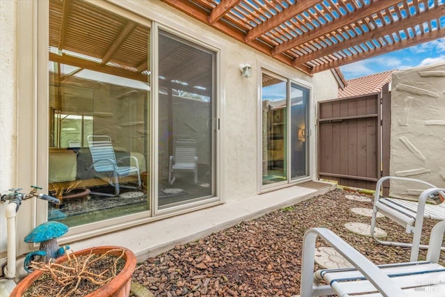 view of patio / terrace with a pergola