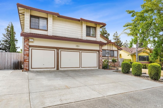 view of front facade featuring a garage