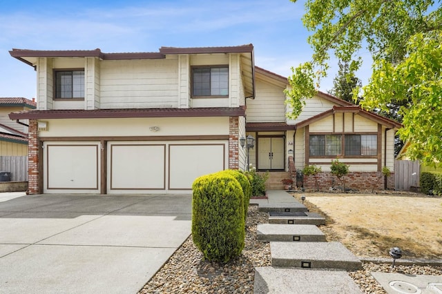 view of front of home featuring a garage