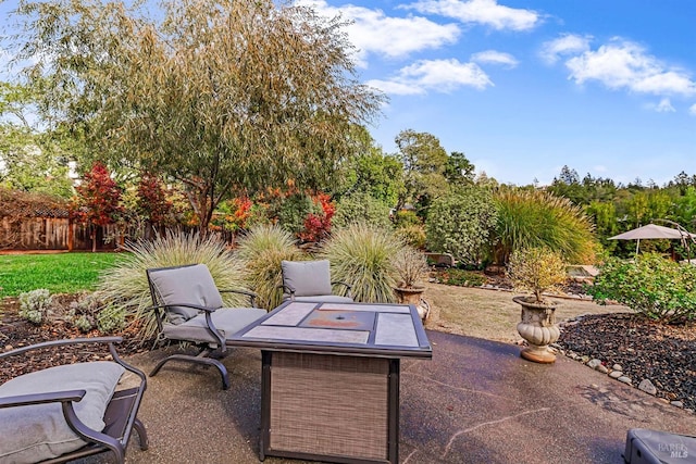 view of patio / terrace with fence