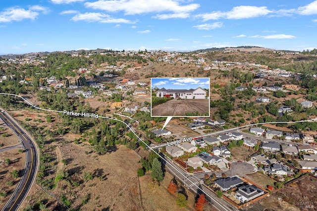 bird's eye view featuring a residential view