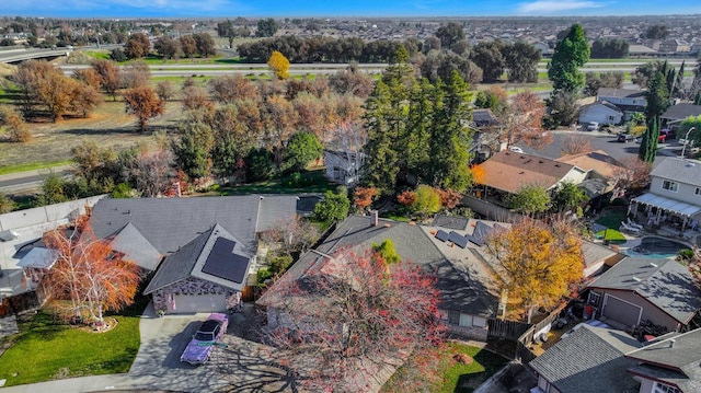 aerial view featuring a residential view