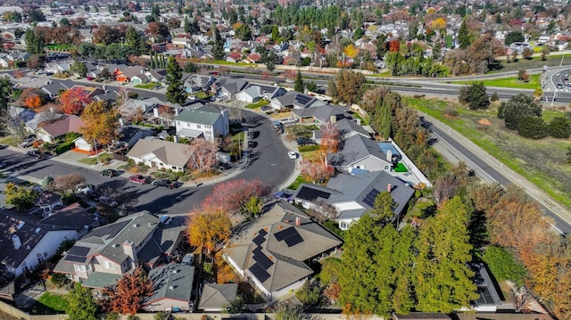 aerial view featuring a residential view