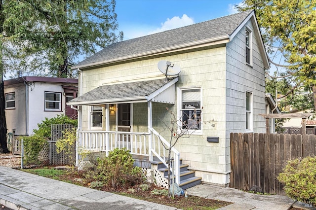 bungalow-style house featuring a porch