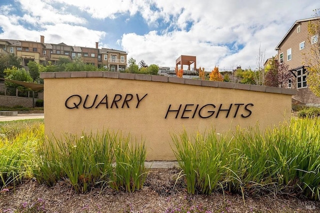 view of community sign