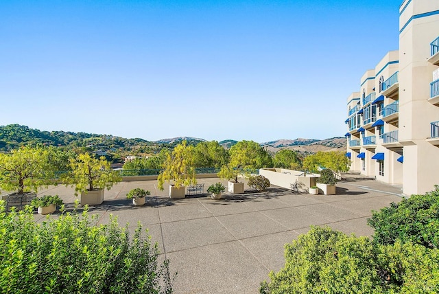 view of property's community with a mountain view