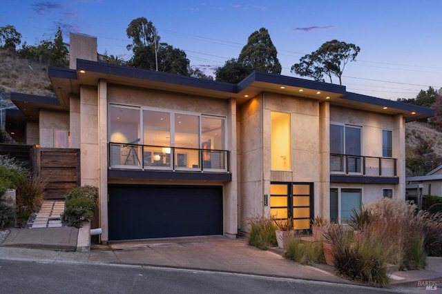 modern home with a garage