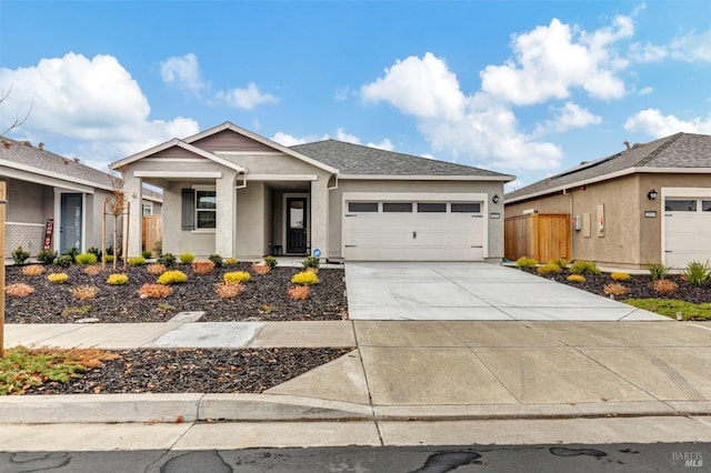 view of front of home featuring a garage