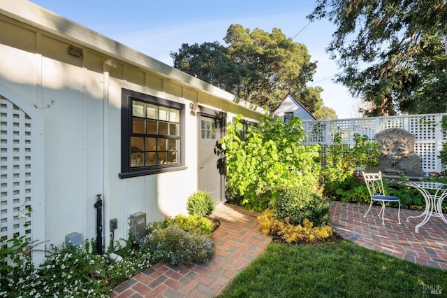 exterior space with a patio area