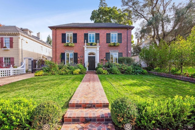 view of front of house with a front yard