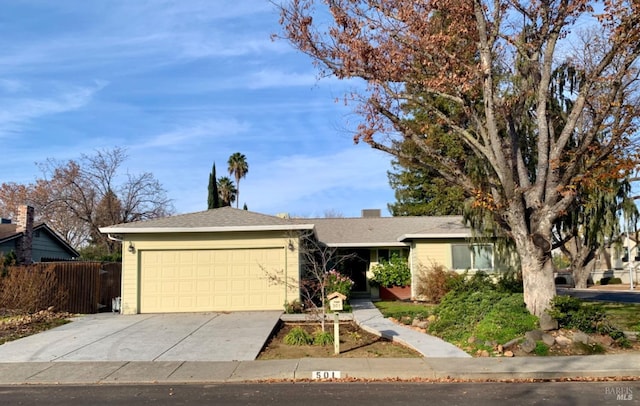 ranch-style house with a garage