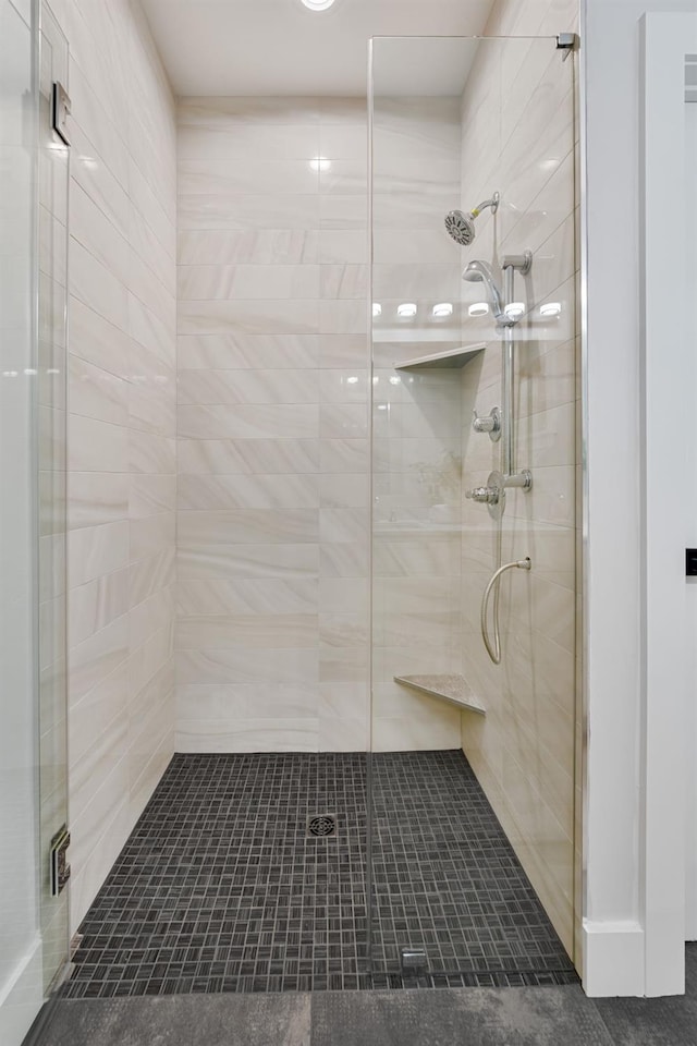 bathroom with walk in shower