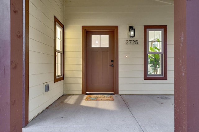 view of doorway to property