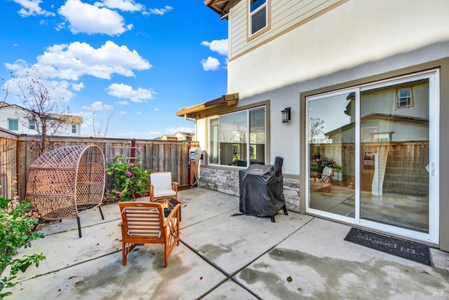 view of patio / terrace featuring area for grilling