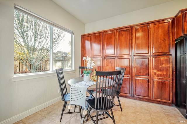 tiled dining space featuring a wealth of natural light