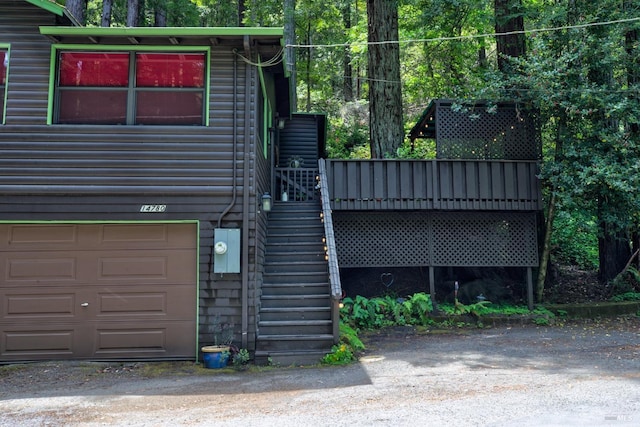 exterior space with stairs