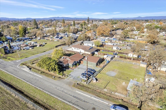 aerial view with a residential view and a mountain view