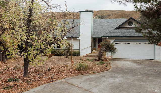 view of front of home featuring a garage