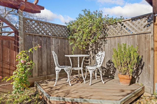 view of wooden deck