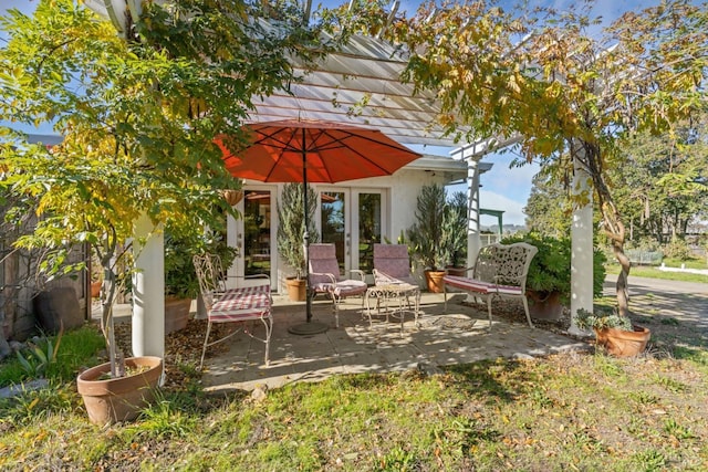 view of patio with french doors