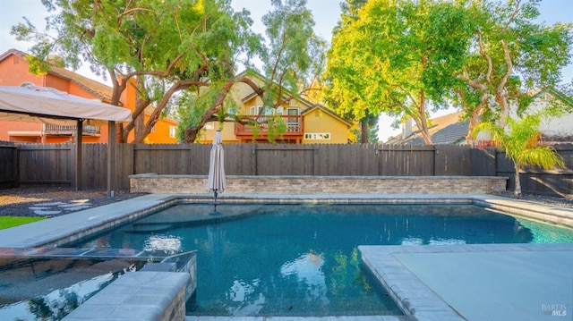 view of yard featuring a patio and a fenced backyard