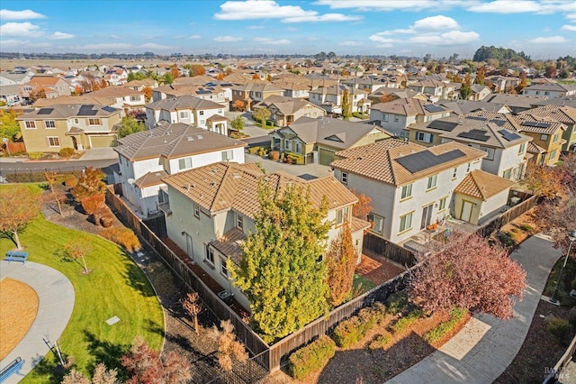 drone / aerial view with a residential view