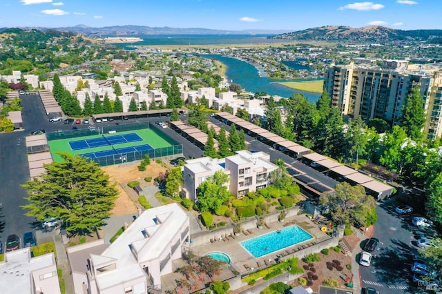 955 Via Casitas, Greenbrae, CA 94904 - bird's eye view featuring a water and mountain view