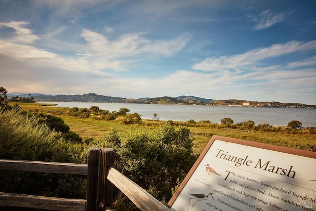 955 Via Casitas, Greenbrae, CA 94904 - property view of water featuring a mountain view