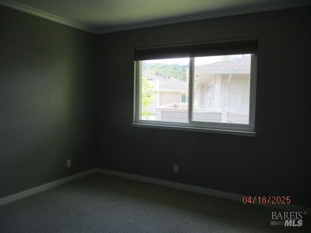 46 Tahoe Cir, Novato, CA 94947 - carpeted spare room with baseboards and ornamental molding