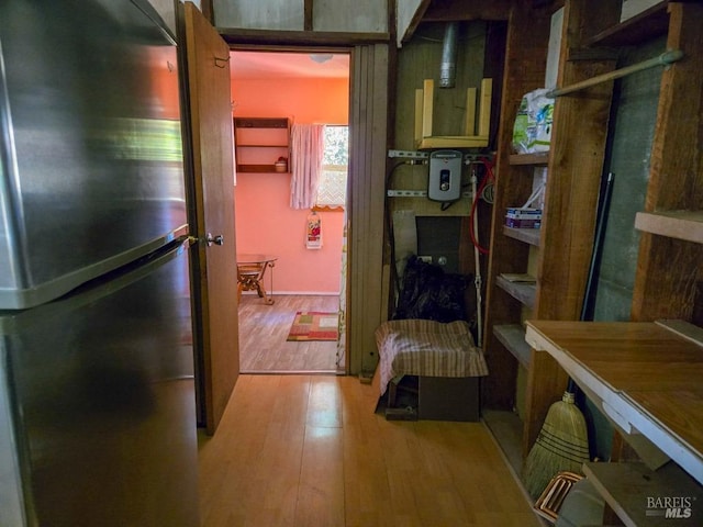 hallway featuring wood finished floors