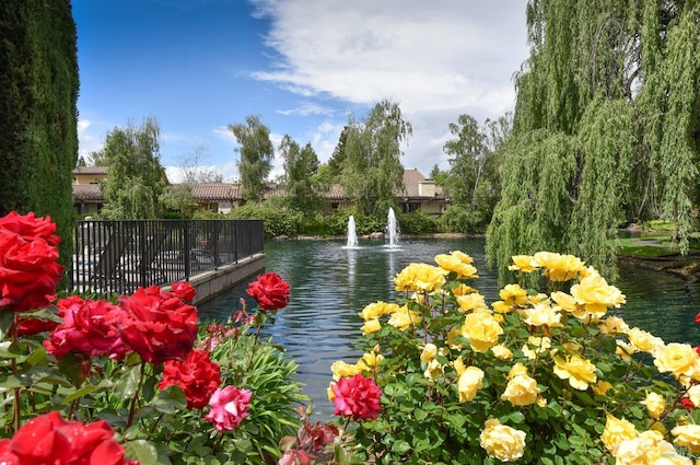 view of property's community featuring a water view