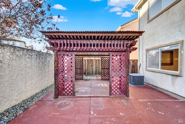 view of patio with cooling unit