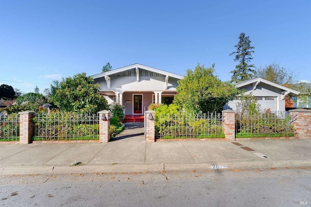 view of front of house featuring a garage