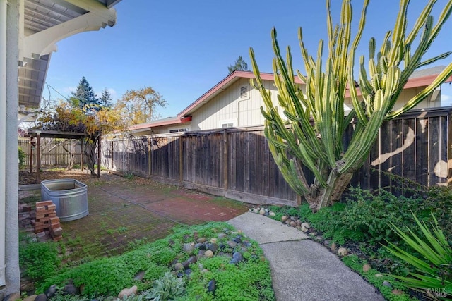 view of yard featuring a patio