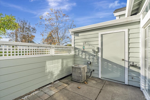 view of patio featuring cooling unit